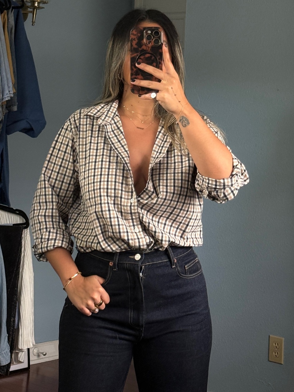 gap plaid button down - Picture 2 of 8